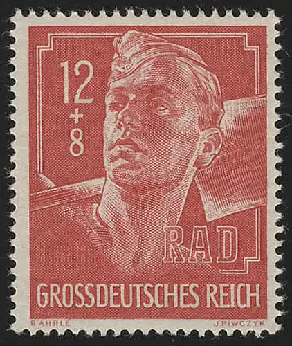 895 Ausstellung des Arbeitsdienstes RAD 12+8 Pf **