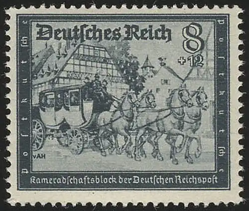 889 Kameradschaftsblock 1944 8+12 Pf **
