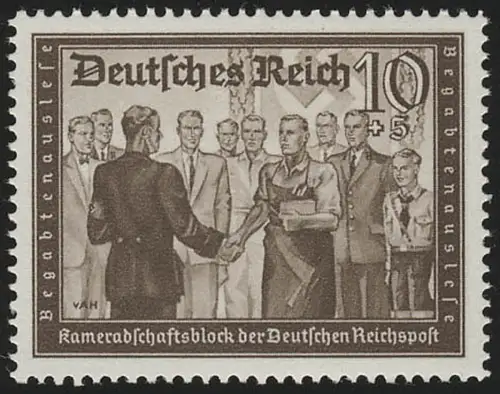 707 Kameradschaftsblock 10+5 Pf, postfrisch **