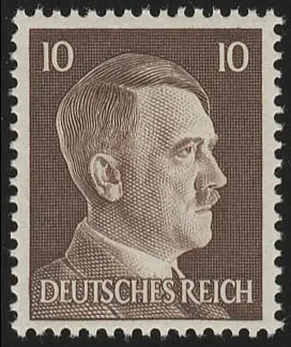 787 Hitler 10 Pf Stichtiefdruck, postfrisch **