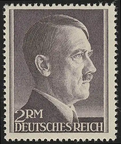 800A Hitler 2 Reichsmark ** WEIT gezähnt