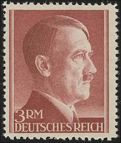 801A Hitler 3 Reichsmark ** WEIT gezähnt