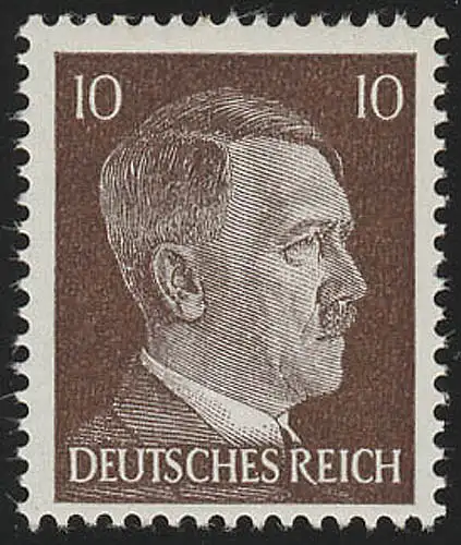 826a Hitler 10 Pf Buchdruck ** postfrisch