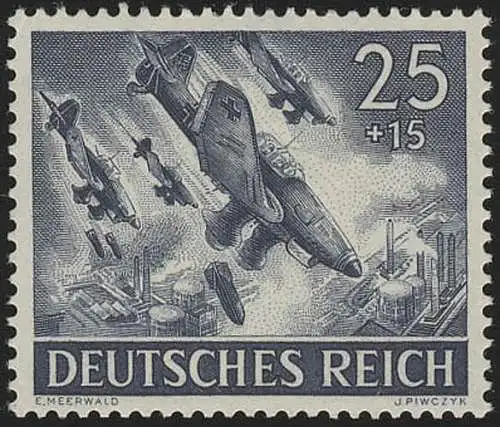 839x Tag der Wehrmacht / Heldengedenktag Stuka Ju 87 25 Pf **