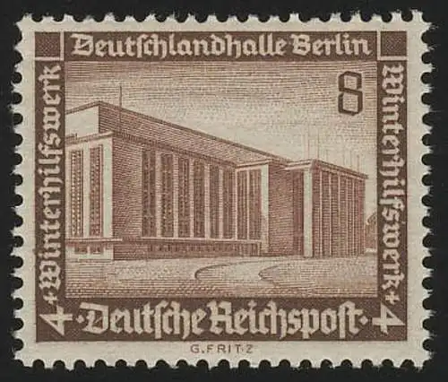 638 Winterhilfswerk Deutschlandhalle 8 Pf, postfrisch **