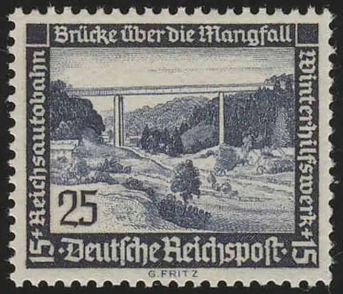 641y Winterhilfswerk Mangfallbrücke 25 Pf **
