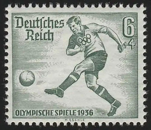 626 Sommerolympiade 6 Pf Fußballspiel aus Block, postfrisch **