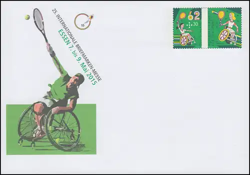 USo 360 Briefmarken-Messe Essen - Rollstuhltennis 2015, **