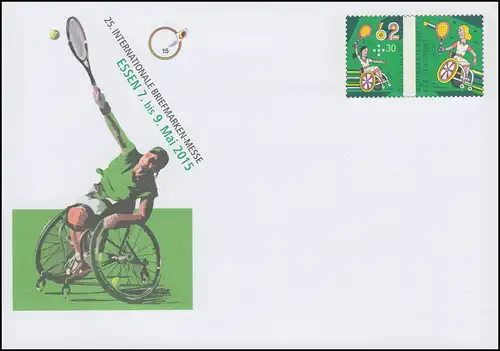 USo 360 Salon des timbres Essen - Ping-pong en fauteuil roulant 2015, **