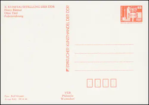 PP 19/9 Henry Büttner: Sans titre / dessin de plume, **