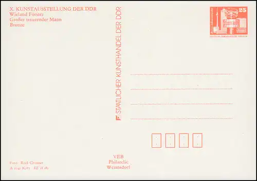 PP 19/21 Wielfried Förster: Grand homme en deuil / Bronze, **