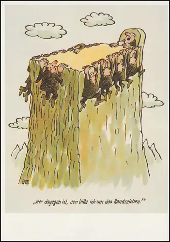 PP 19/41 Willi Moese: Ceux qui sont contre ... / Aquarelle de ressort, **