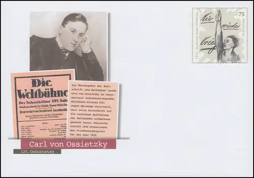 USo 343 Friedensnobelpreisträger Carl von Ossietzky 2014, **