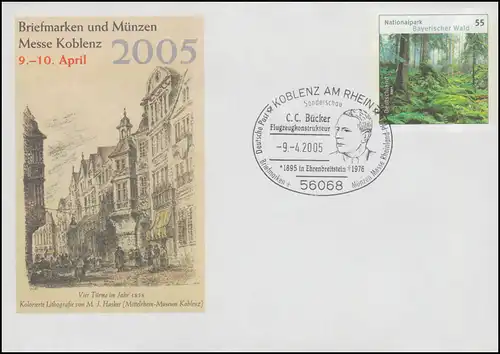USo 91 Messe Koblenz 2005, SSt Koblenz Flugzeugkonstukteur C.C. Bücker 09.04.05