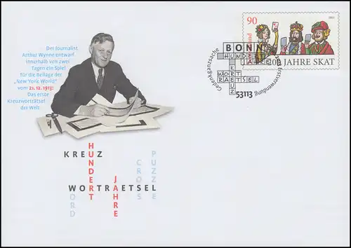 USo 304 Kreuzworträtsel Arthur Wynne und Skat 2013, EV-O Bonn 10.10.13