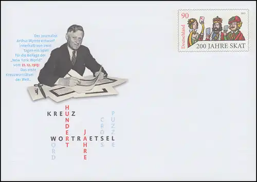 USo 304 Kreuzworträtsel Arthur Wynne und Skat 2013, **