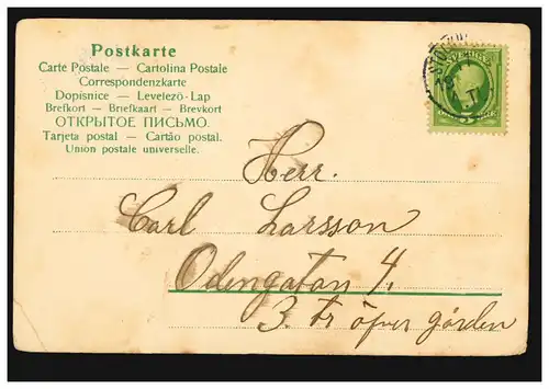 Enfants-AK Deux filles en prière, STOCKHOLM vers 1910