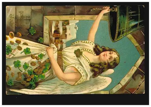 Carte de l'Anniversaire Engel sonne la cloche, 20.12.1909