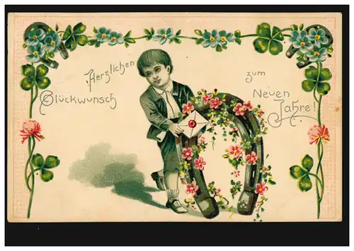 Carte de vue Nouvel An Jeune Carte Félicitations Huffeisen BERLIN-SCHÖNEBERG 31.12.12