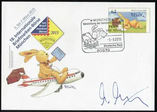 USo 356 Messe München Hase Felix 2015, ESSt München, Autogramm Annette Langen