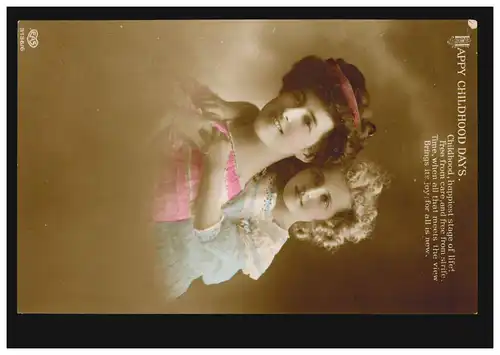 England Kinder-AK Happy Childhood Days - Mutter mit Tochter, LEICESTER 11.11.13