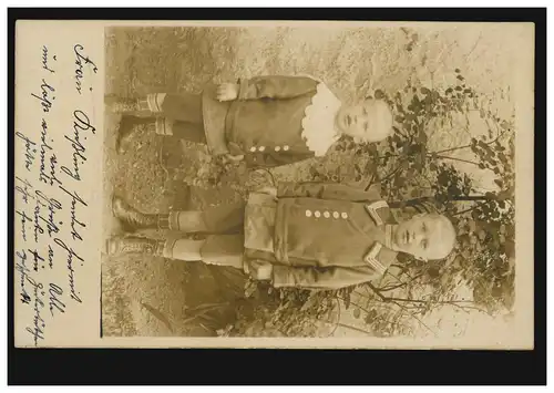 Foto-AK Kinder: Geschwister, PRAUSITZ 5.2.1916