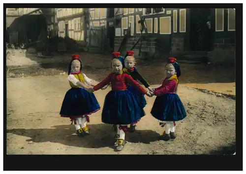 Poste ferroviaire KASSEL-FRANKFURT ZUG 775 - 6.9.1926 sur AK Hessische enfants dans les costumes