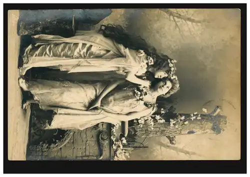 AK mode Mélancoliques en robes longues, 21.8.1907