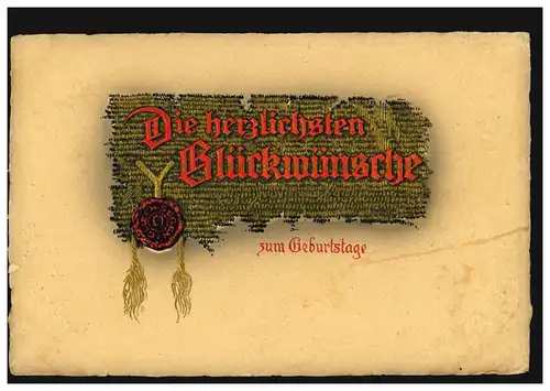 Bahnpost OLDENBURG-OSNABRÜCK ZUG 67 - 25.2.1911 auf AK Glückwünsche Geburtstag