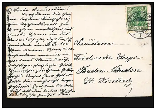 AK Glückwünsche Kinder bringen Geburtstagskind Blumen, ERFURT 6.6.1913