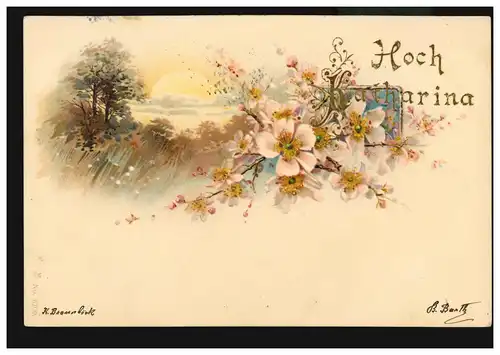 Carte Visual Prénoms: Haute Catherine - Paysage, couru n. VIENNE 1899