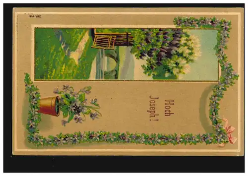 Carte Visual Prénoms: Haute Joseph! Paysage avec pont, VIENNE 17.3.1908