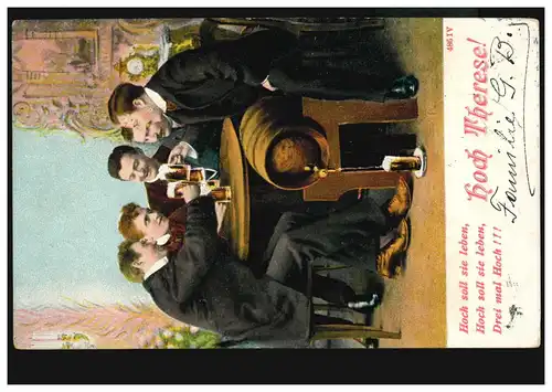 Carte postale Prénoms: Haute Thérèse! Botter avec de la bière, VIENNE 14.10.104