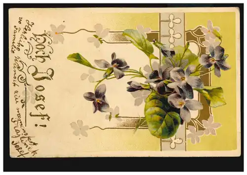 Carte postale Prénoms: Haute Joseph! Veilchenranke, VIENNE 18.3.2006