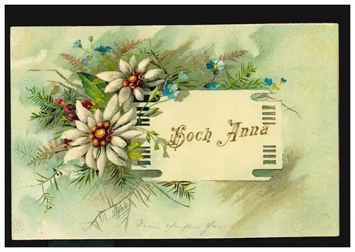 Carte postale Prénom Anna, Fleurs, TITTMONING 25.7.03 d'après TELGING 26.7.