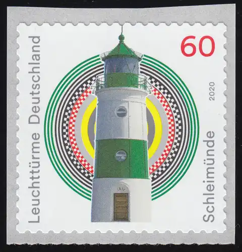 3555 Leuchtturm Schleimünde, sk mit rückseitiger Nummer 100, **