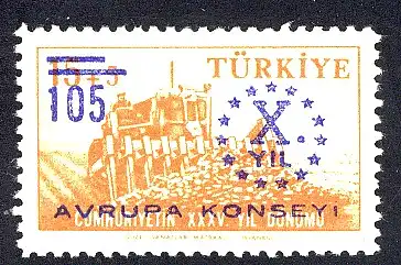 1959 Türkei 1625 Sympathie-/Mitläuferausgabe, Marke **