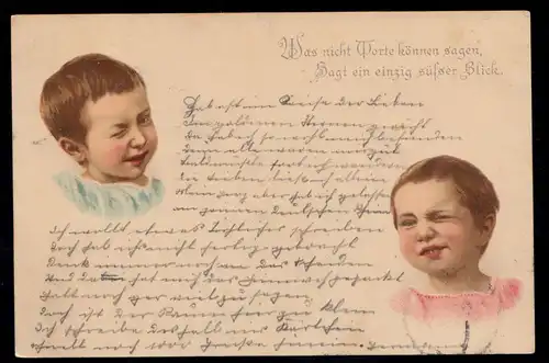 AK Yeux d'enfant, Mimik, BURLACH selon RANDEGG 5.6.1901