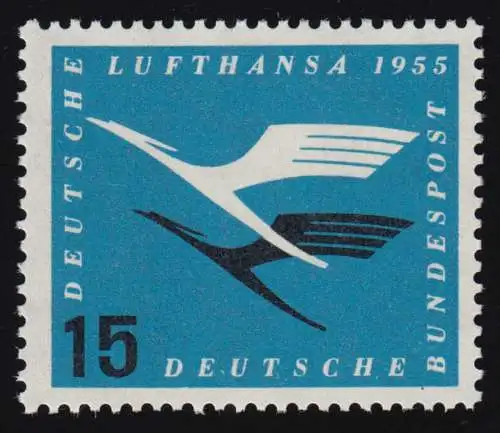 207Va Lufthansa 15 Pf mit Wasserzeichen 4 Va, postfrisch **