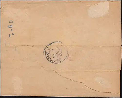 Australie entier Streifband HALF PENNY violet Reine Victoria à Londres