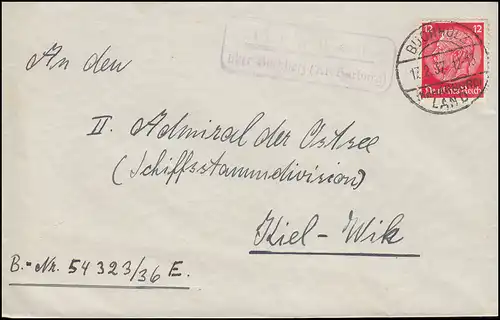 Landpost-Stempel Grauen über Buchholz (Kr. Harburg) auf Brief BUCHHOLZ LAND 1937