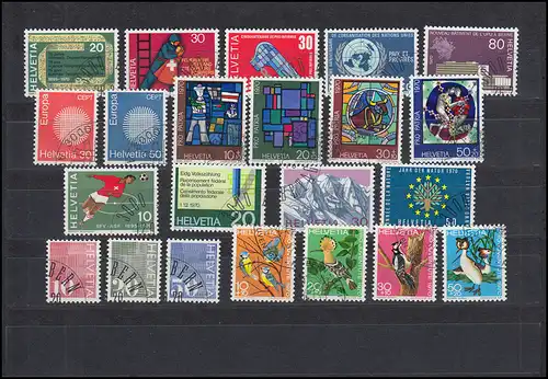 918-939 Schweiz-Jahrgang 1970 komplett, O gestempelt