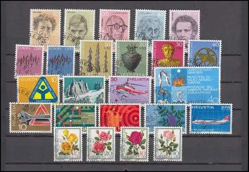 964-987 Suisse-Naturande 1972 complète, cacheté