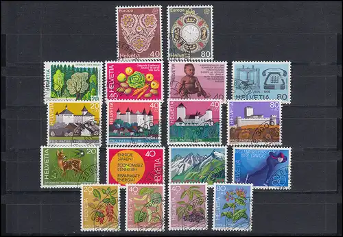 1069-1086 Schweiz-Jahrgang 1976 komplett, O gestempelt