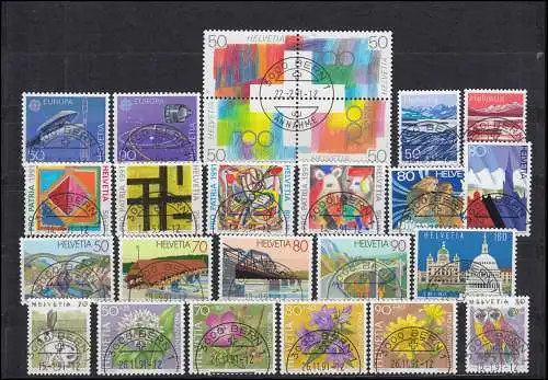 1436-1460 Schweiz-Jahrgang 1991 komplett, O gestempelt