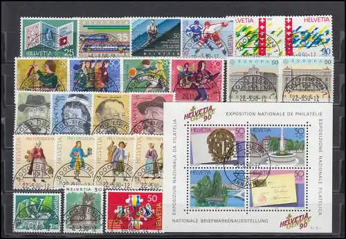 1409-1435 Schweiz-Jahrgang 1990 komplett, O gestempelt