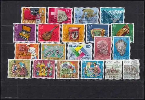 1288-1307 Schweiz-Jahrgang 1985 komplett, O gestempelt