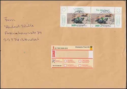 2034 Sporthilfe Motorradrennsport als OR-Paar in MeF auf EE NETTETAL 2.3.1999