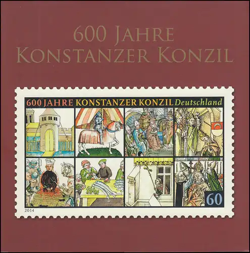 Folder der Deutsche Post: 600 ans Constancer Konzil **/ESSt Bonn+Berlin 2014