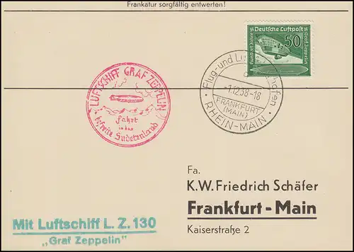 Luftschiff Graf Zeppelin LZ 130: Fahrt in das befreite Sudetenland 1.12.1938